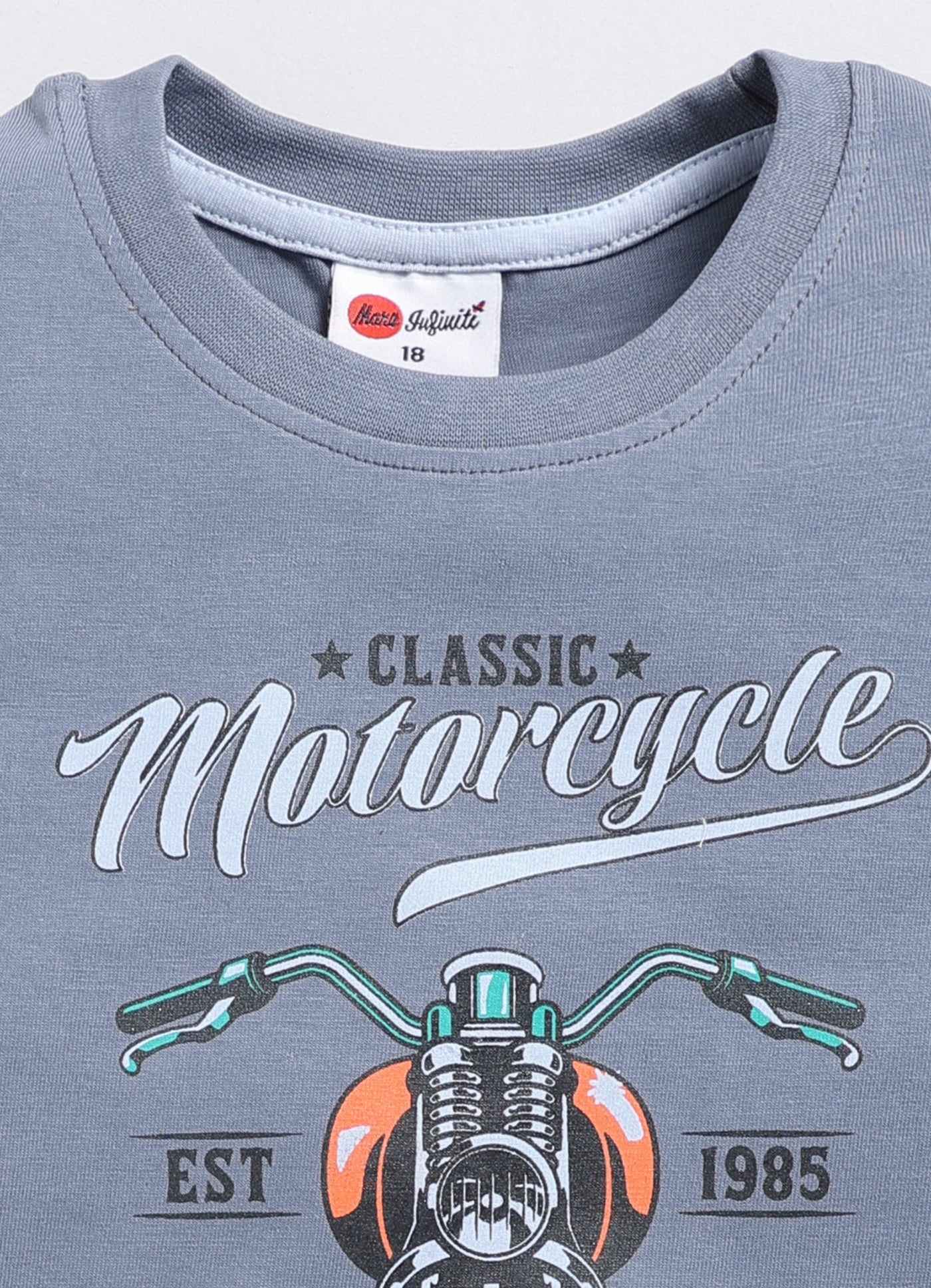 Mars Infiniti Pure Cotton Half Sleeve T Shirt - Grey