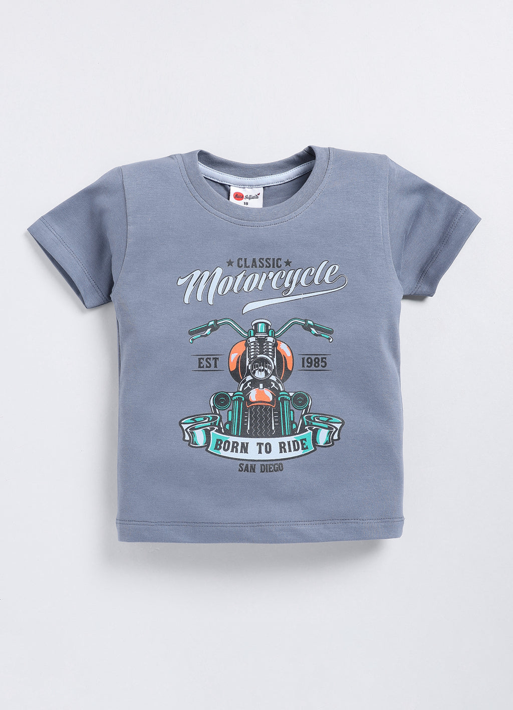 Mars Infiniti Pure Cotton Half Sleeve T Shirt - Grey