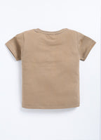 Mars Infiniti Pure Cotton Half Sleeve T Shirt - Brown