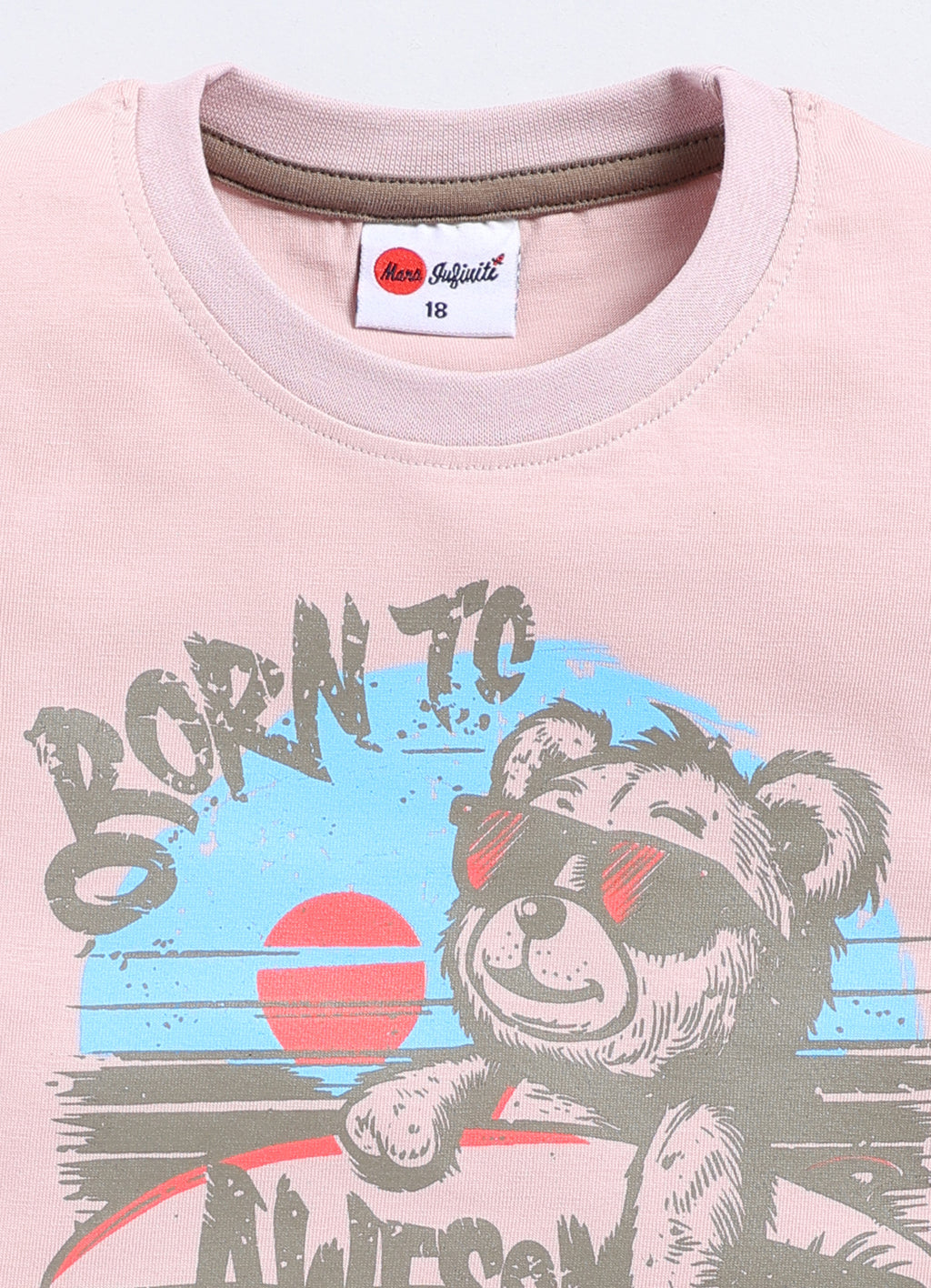 Mars Infiniti Pure Cotton Half Sleeve T Shirt - Rose