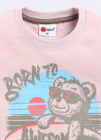 Mars Infiniti Pure Cotton Half Sleeve T Shirt - Rose