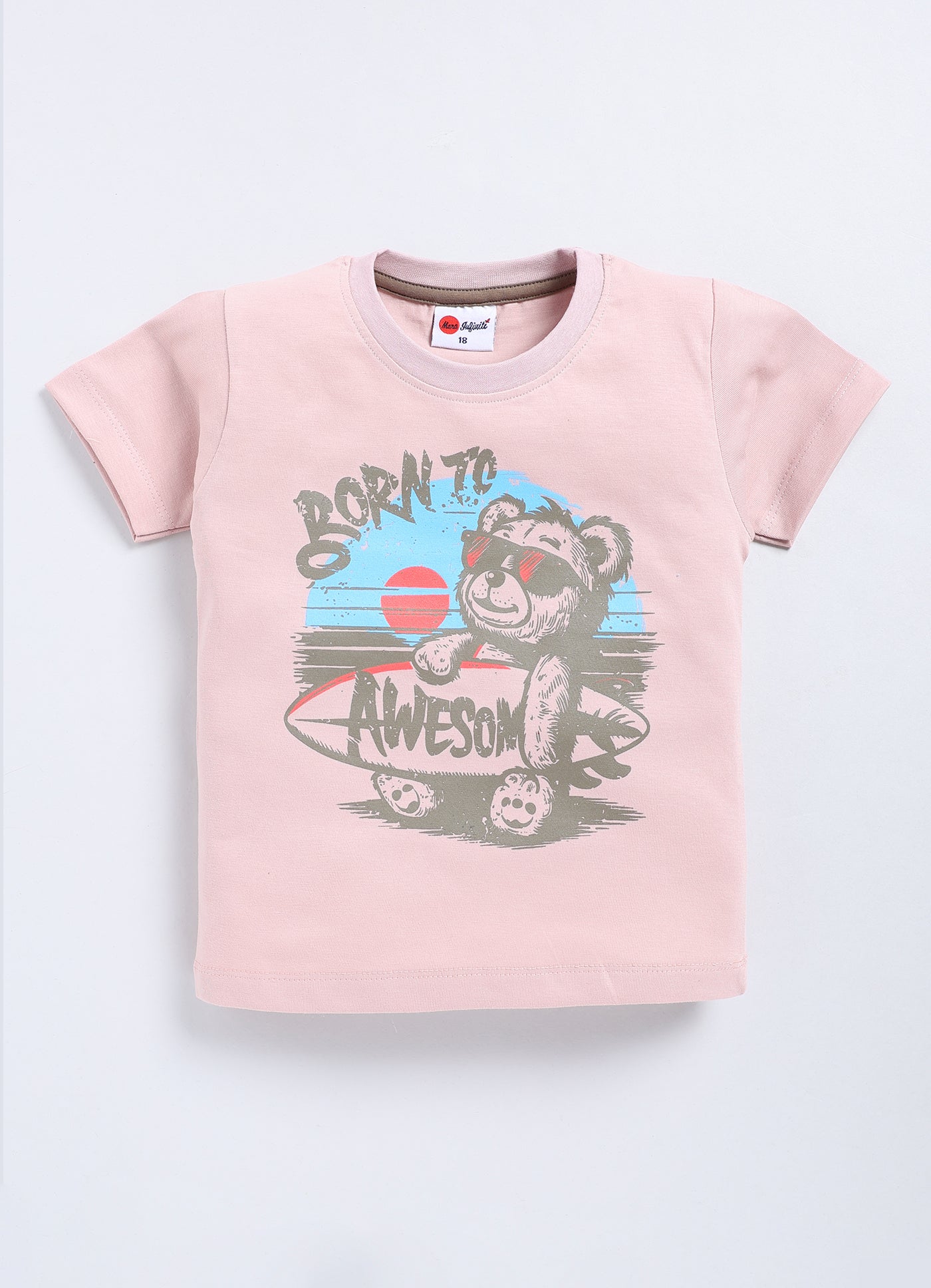 Mars Infiniti Pure Cotton Half Sleeve T Shirt - Rose