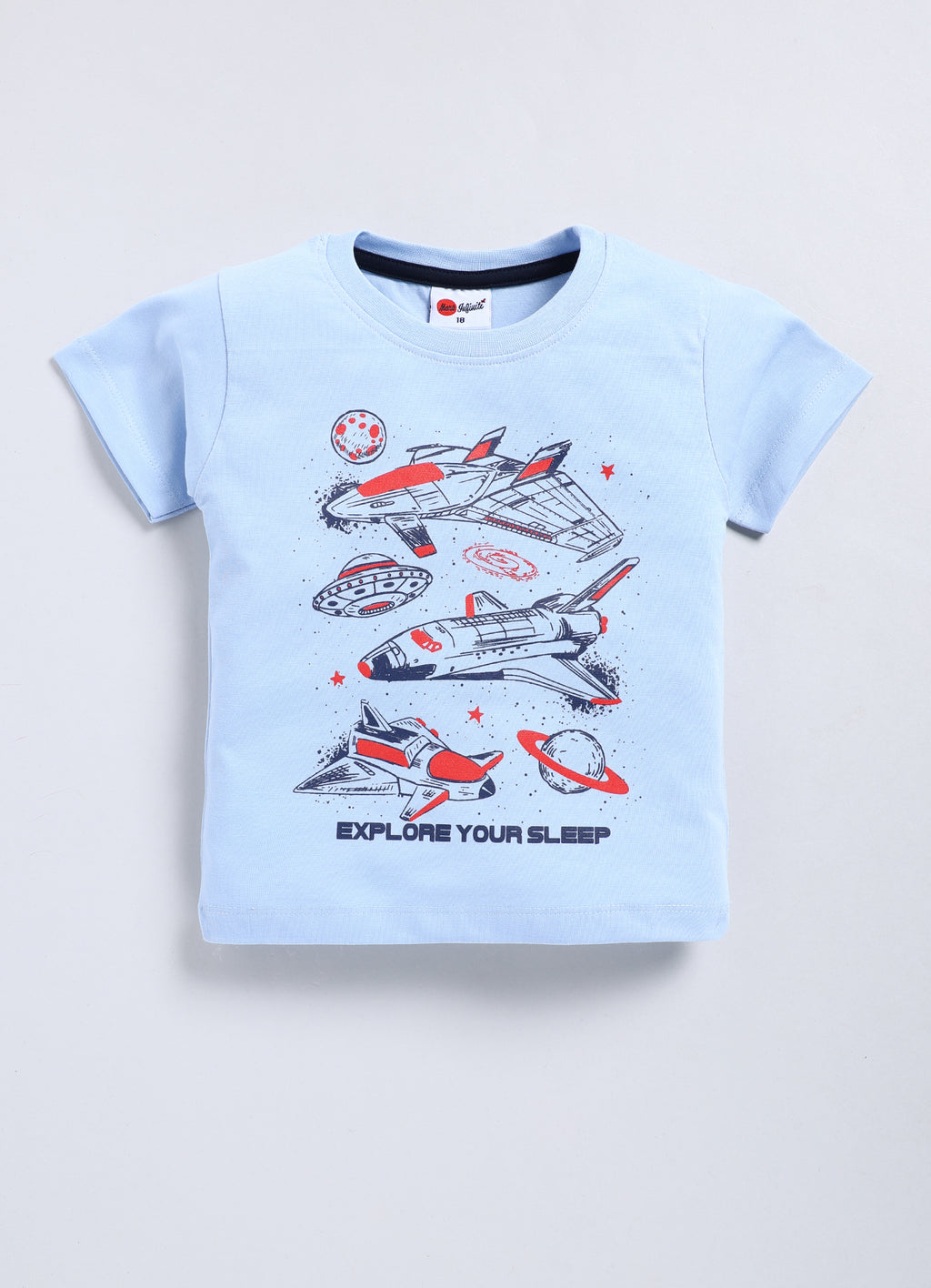 Mars Infiniti Pure Cotton Half Sleeve T Shirt - Sky Blue