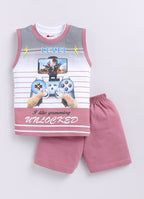 Mars Infiniti Baby Boys & Baby Girls Casual T-shirt Shorts (Rose, White)