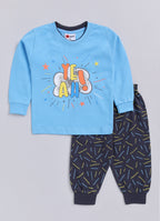 Mars Infiniti Boys Casual T-shirt Track Pants (Blue)