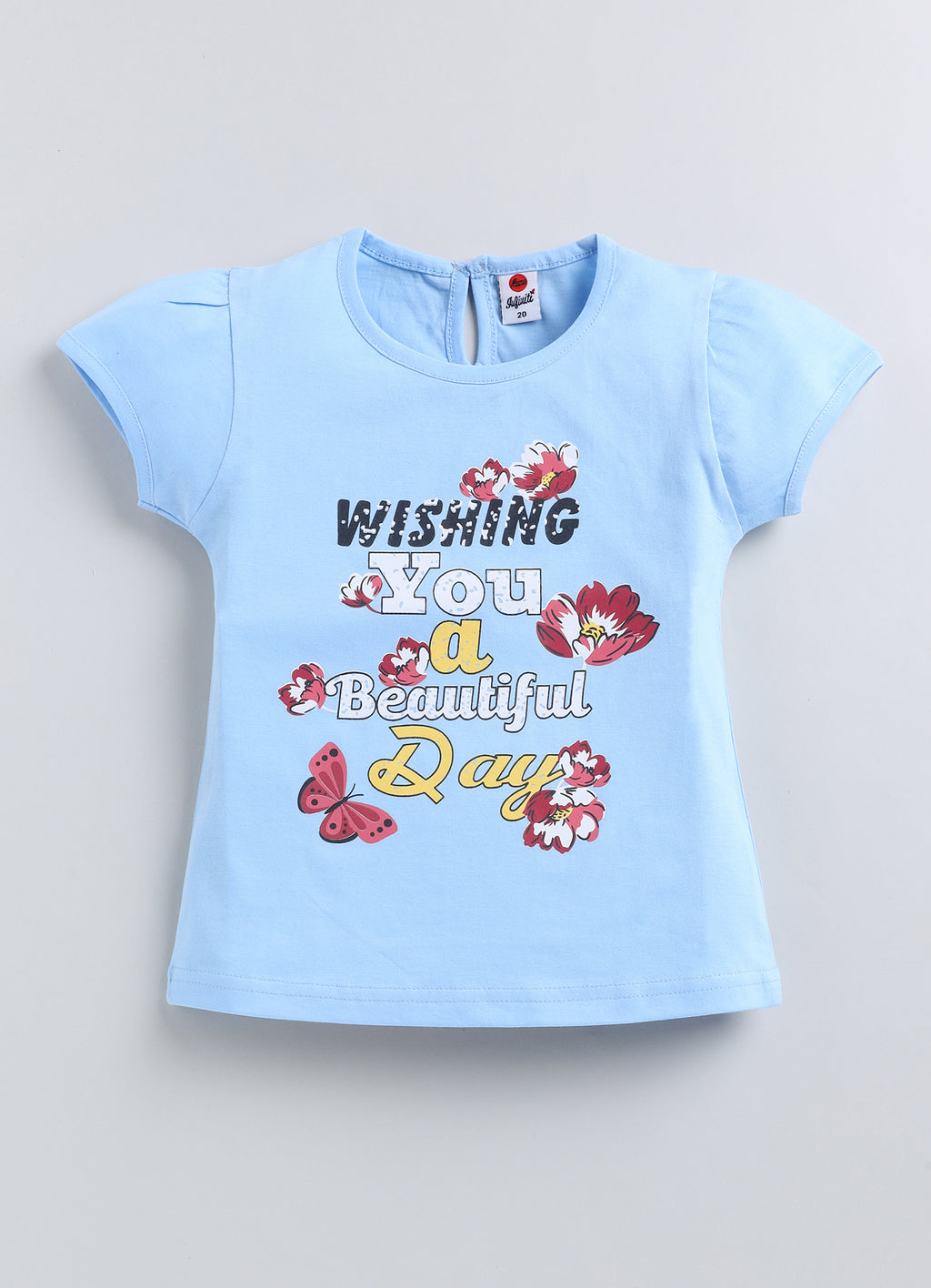 Mars Infiniti Baby Girls Casual Top Capri (Sky Blue, Navy)