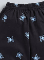 Mars Infiniti Baby Girls Casual Top Capri (Sky Blue, Navy)