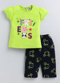 Mars Infiniti Baby Girls Casual Top Capri (Fluorescent Green, Black)