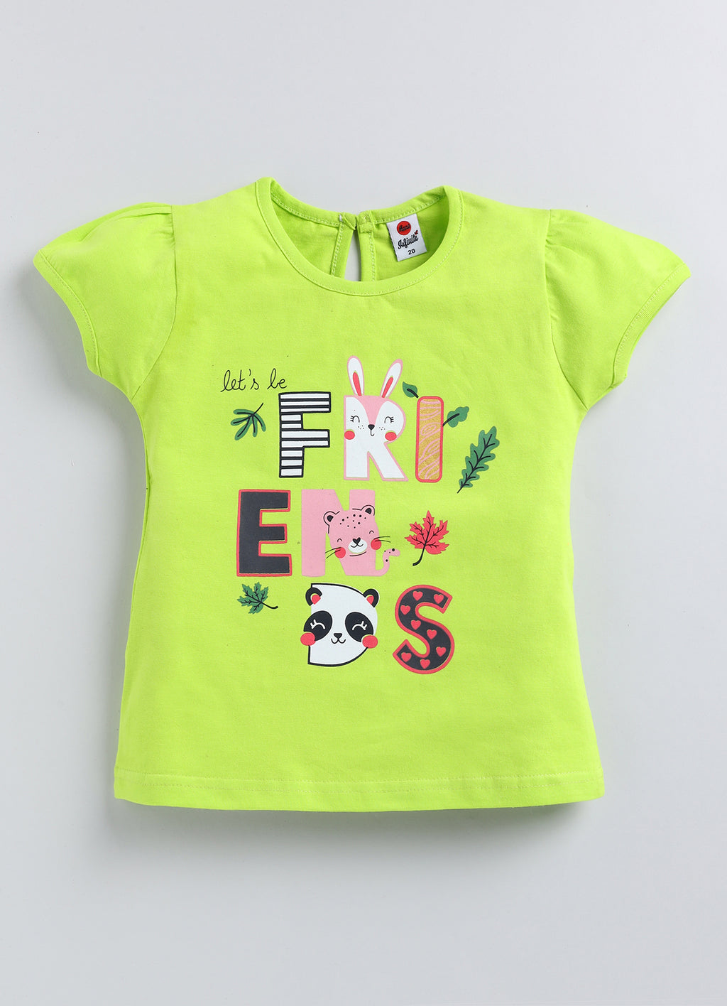 Mars Infiniti Baby Girls Casual Top Capri (Fluorescent Green, Black)