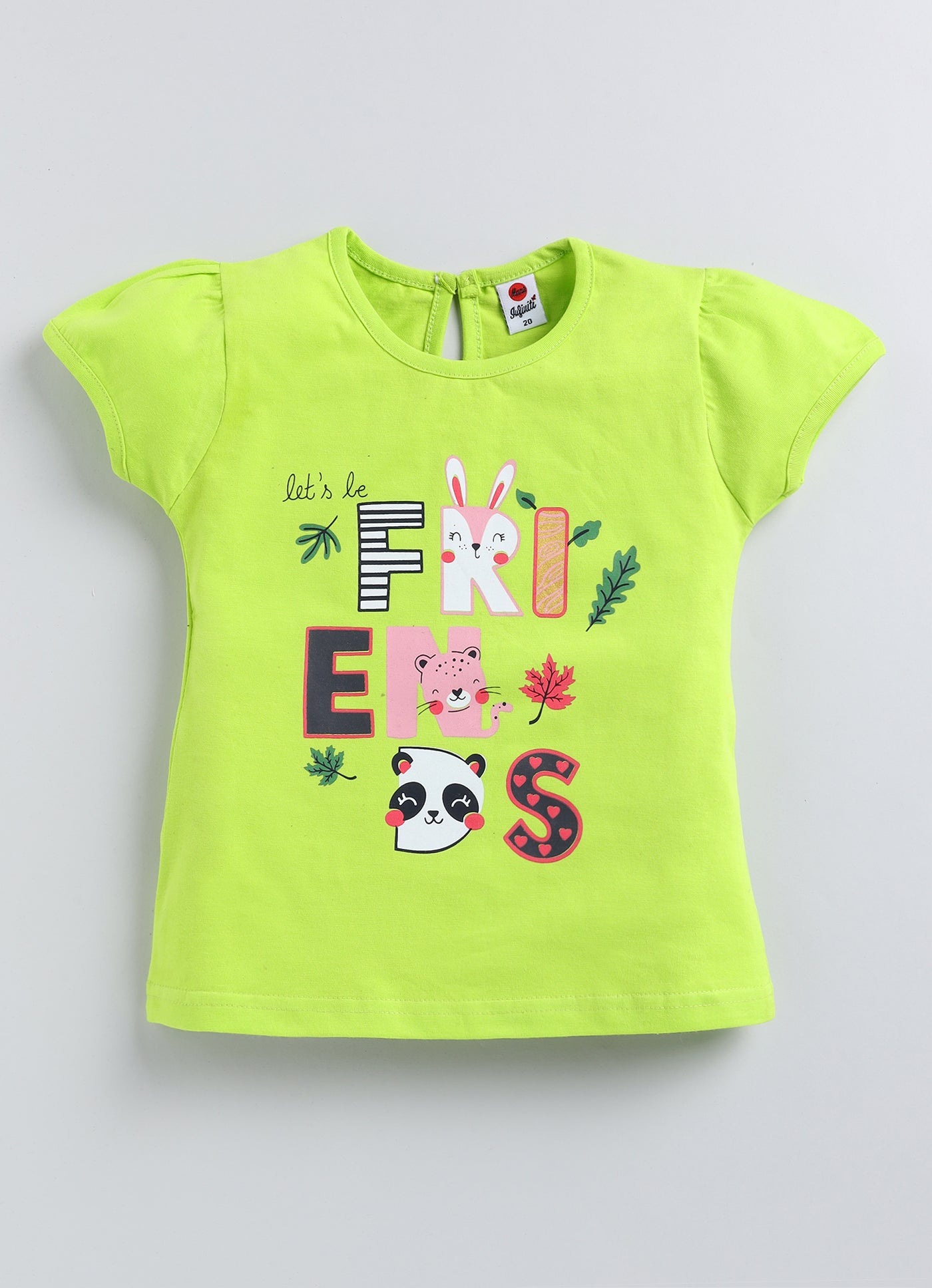 Mars Infiniti Baby Girls Casual Top Capri (Fluorescent Green, Black)
