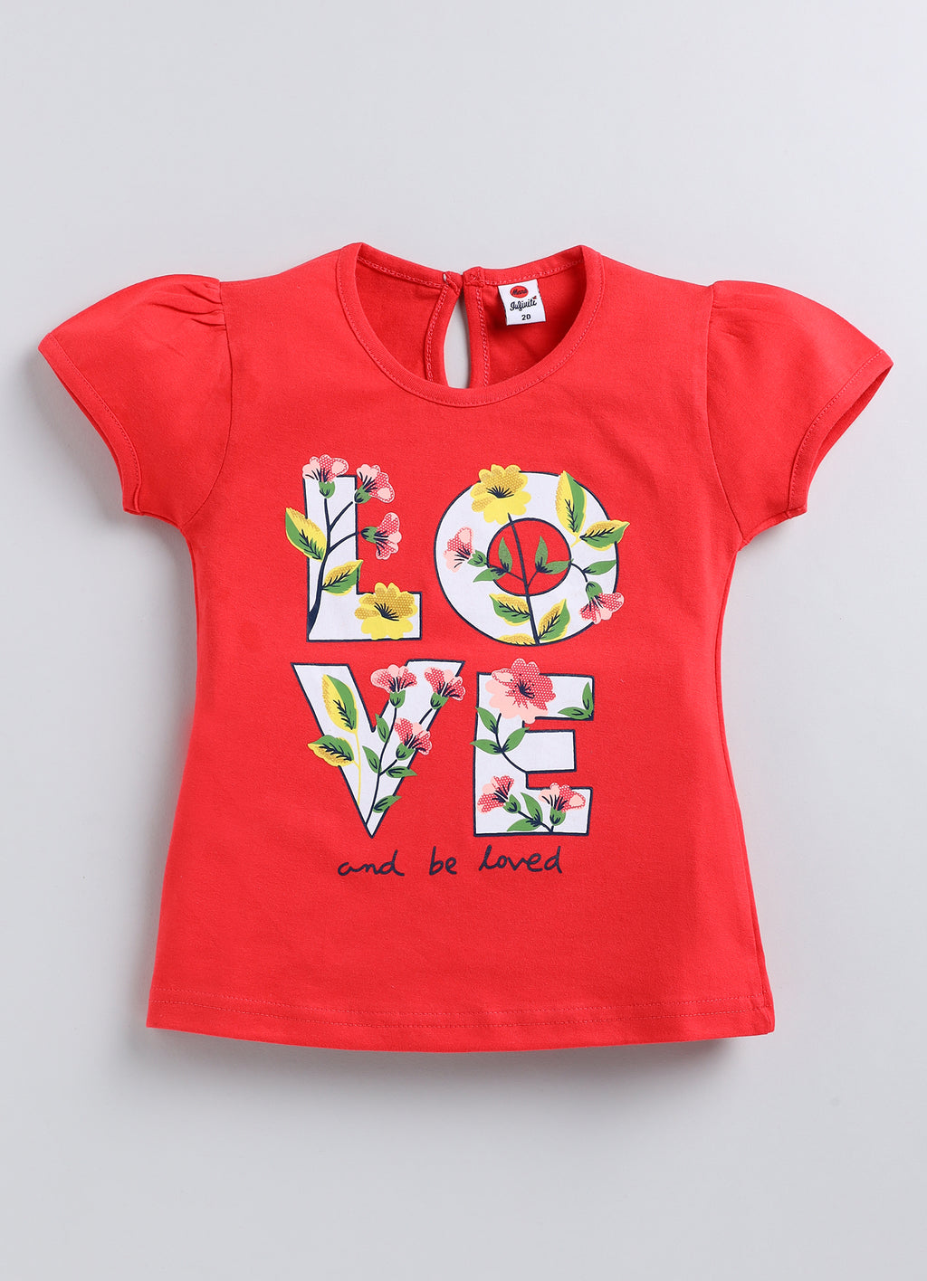 Mars Infiniti Baby Girls Casual Top Capri (Red, White)