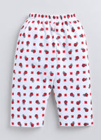 Mars Infiniti Baby Girls Casual Top Capri (Red, White)