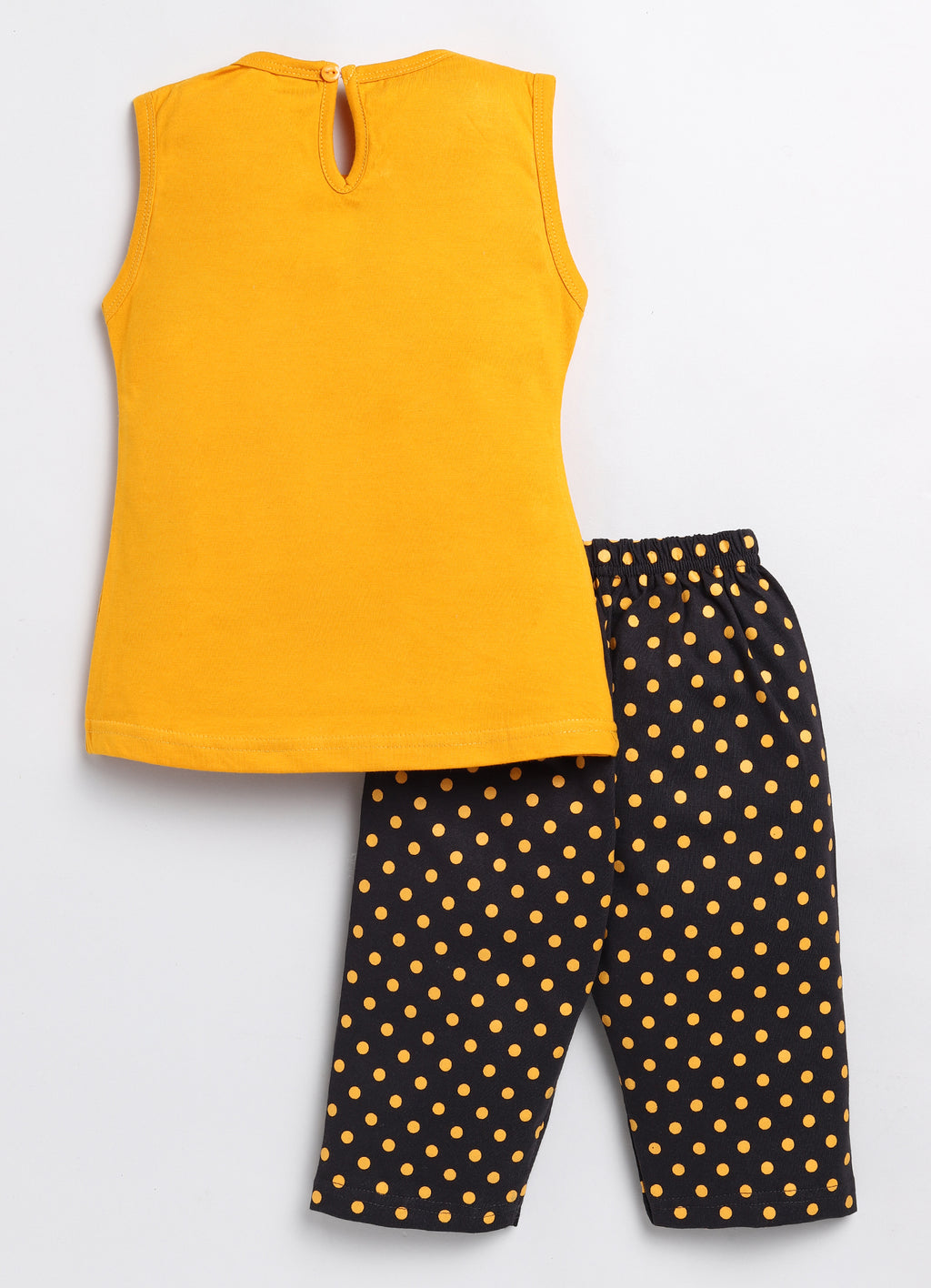 Mars Infiniti Baby Girls Casual Top Capri (Mustard, Black)