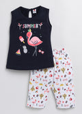 Mars Infiniti Baby Girls Casual Top Capri (Navy, Melange)