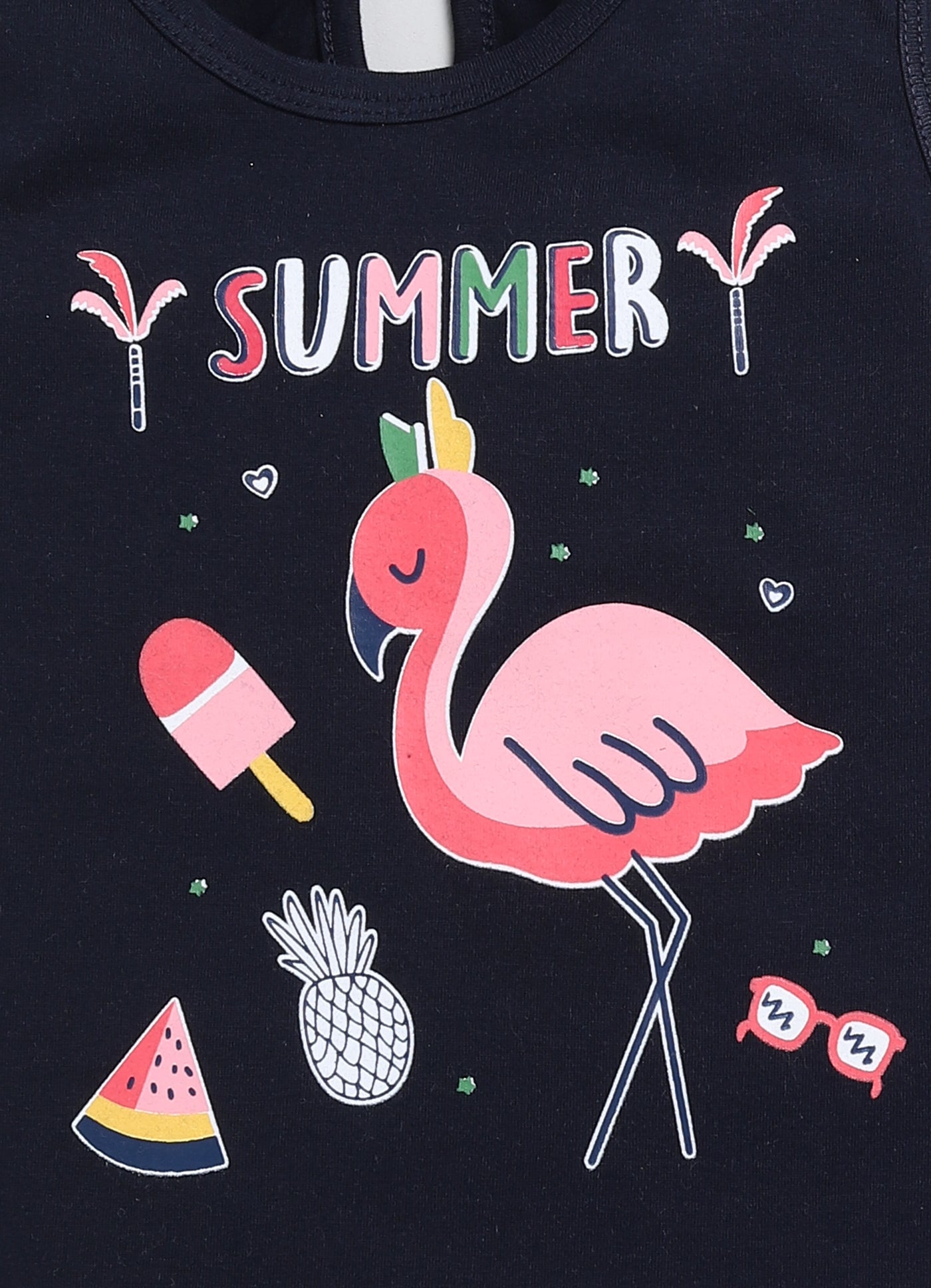 Mars Infiniti Baby Girls Casual Top Capri (Navy, Melange)