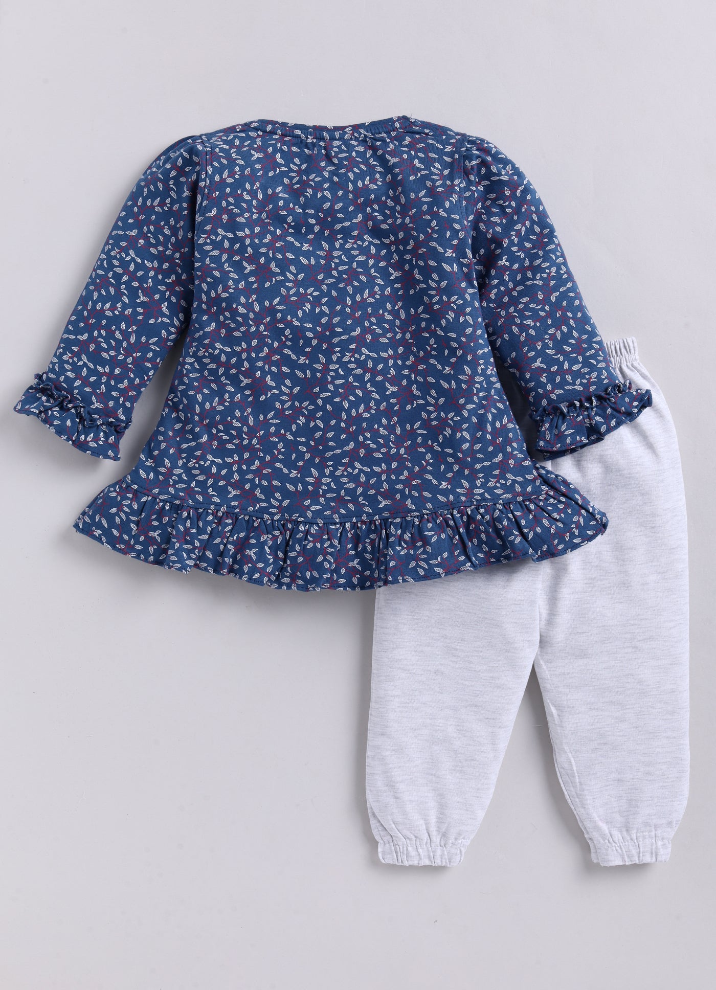 Mars Infiniti Baby Girls Casual Top Pyjama (Blue, Melange)