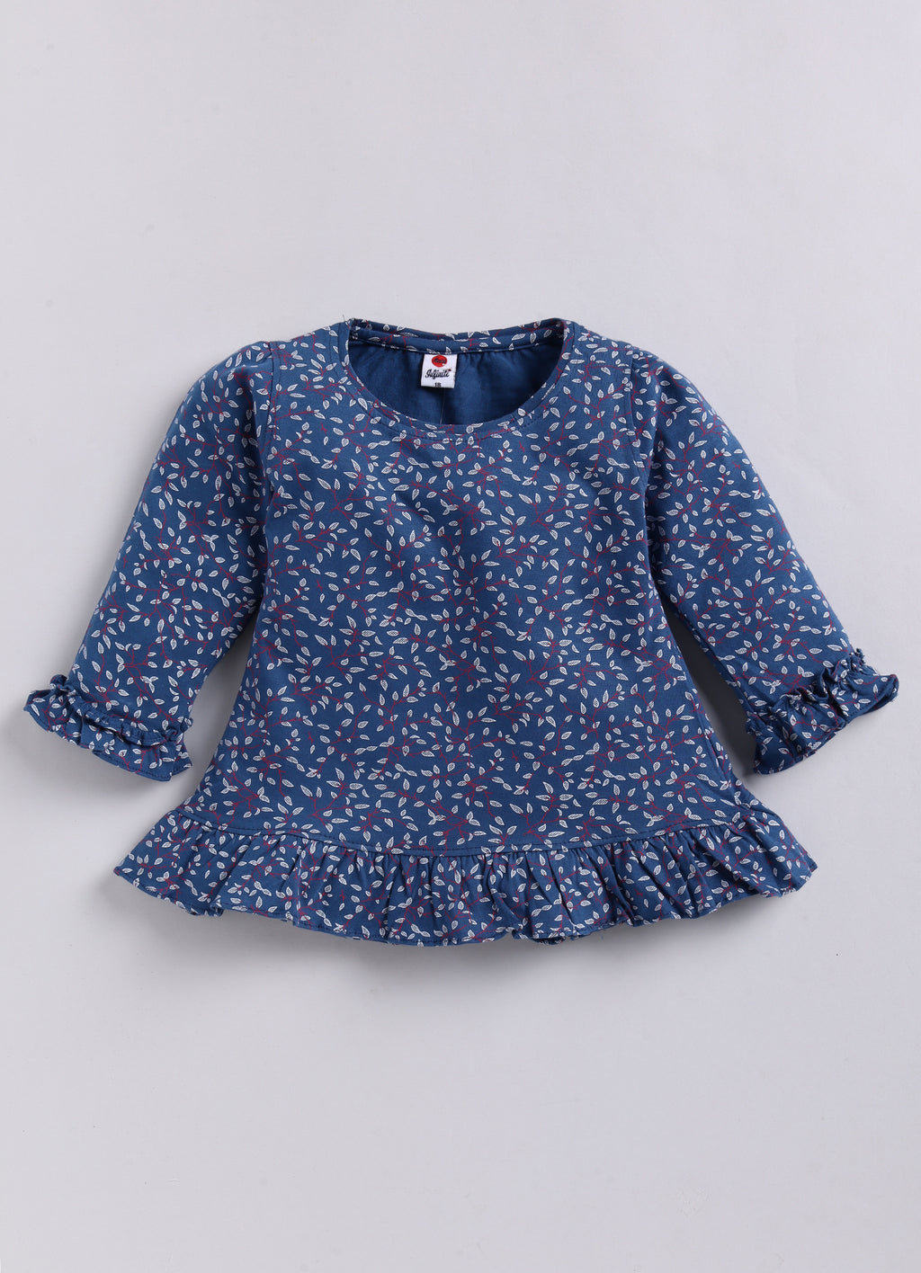 Mars Infiniti Baby Girls Casual Top Pyjama (Blue, Melange)