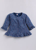 Mars Infiniti Baby Girls Casual Top Pyjama (Blue, Melange)
