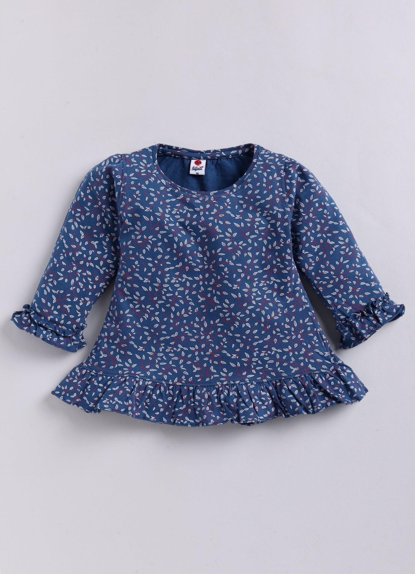 Mars Infiniti Baby Girls Casual Top Pyjama (Blue, Melange)