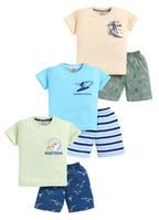 Mars Infiniti Pure Cotton Back Printed Half Sleeves T-Shirt and Half Pant Set for Boys Kids| Kids boys tshirt and half pant set| Coordinated Set for Unisex kids