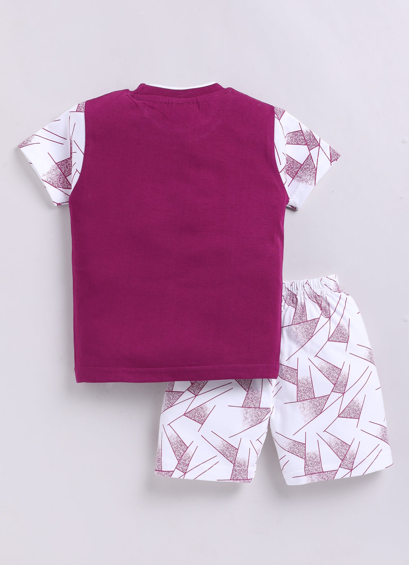 Mars Infiniti Baby Boys & Baby Girls Casual T-shirt Shorts (Burgundy, White)