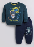 Mars Infiniti Boys & Girls Casual Sweatshirt Track Pants (Dark Green, Navy blue)