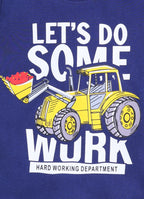 Mars Infiniti Blue Color Stylish Half T Shirt - Navy Blue