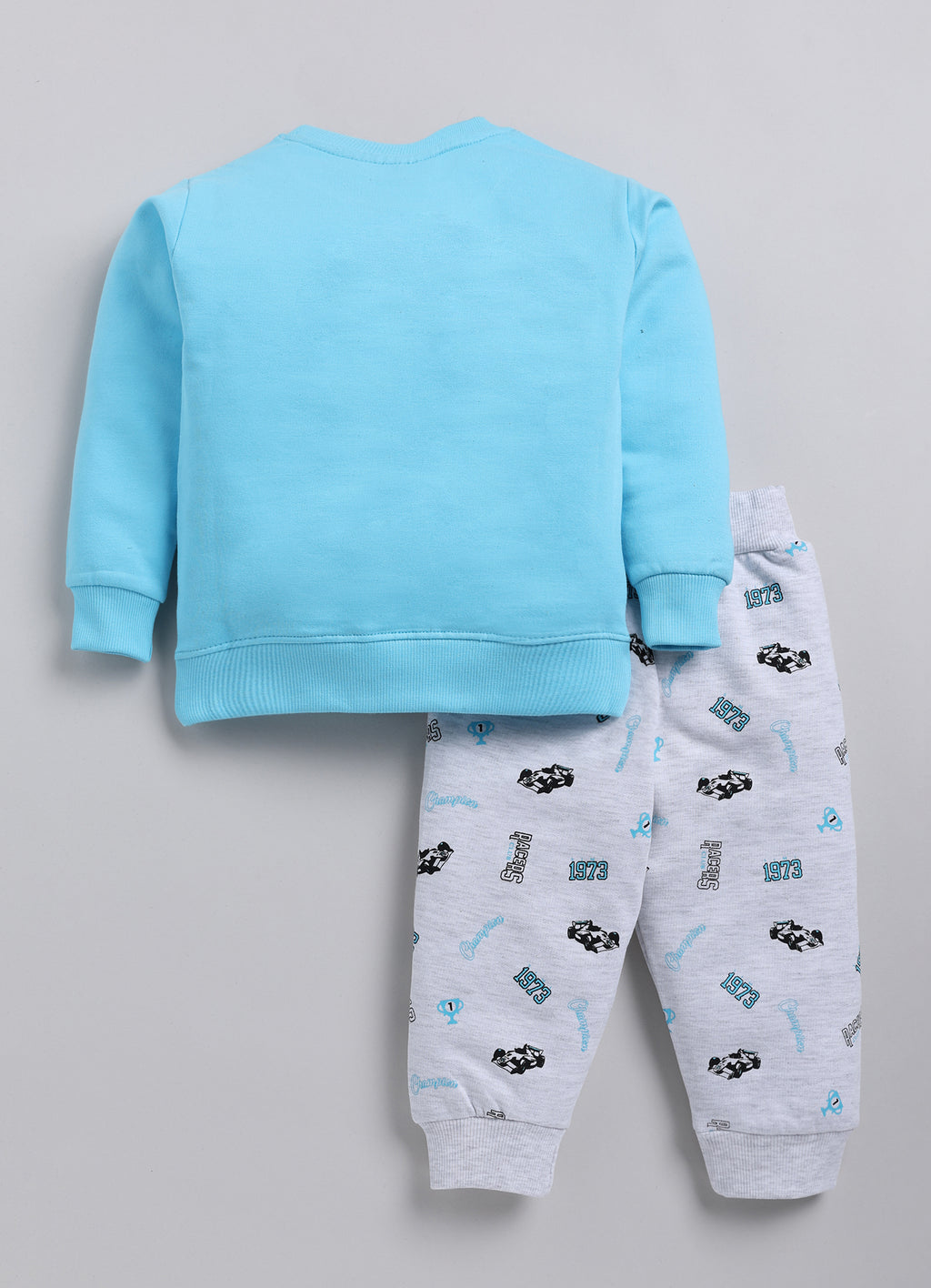Mars Infiniti Boys & Girls Casual Sweatshirt Track Pants (Sky Blue, Melange)