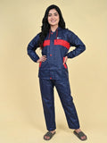 Mars Infiniti Polyester Solid Women Rain Suit (Blue)