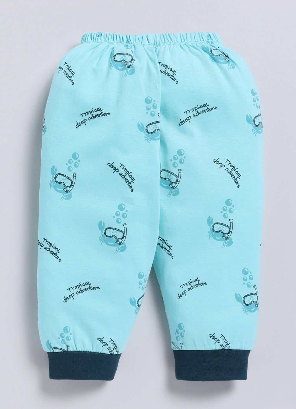 Mars Infiniti Boys Casual T-shirt Track Pants (Deep Blue, Light Blue)