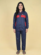 Mars Infiniti Polyester Solid Women Rain Suit (Blue)