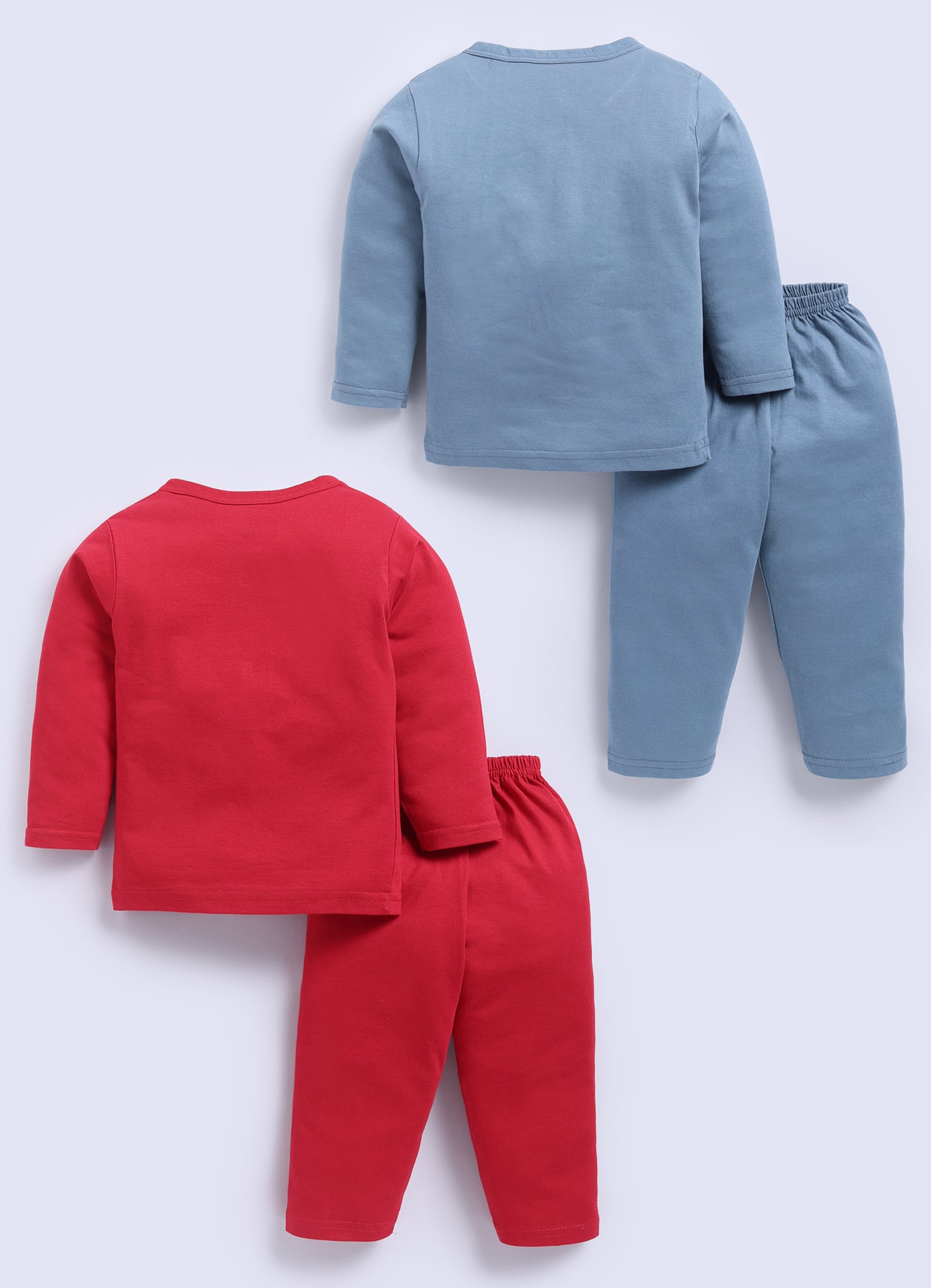 Mars Infiniti Pure Cotton Full Sleeves Front Open Tshirt and Full Pant for Infants (pack of 4)