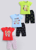 Mars Infiniti Baby Girls Casual Top Capri (Red, Blue, Green)