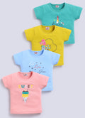 Mars Infiniti Pure Cotton Tshirts for Girls Kids | Summer Tops for Babygirls | Lightweight and Breathable| Playful Printed tees | Halfsleeve Tshirts| Colorful Playful Printed Tops
