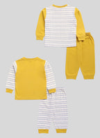 Mars Infiniti Boys & Girls Casual T-shirt Pant (Mustard, White)