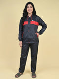 Mars Infiniti Polyester Solid Women Rain Suit (Black)
