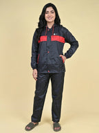 Mars Infiniti Polyester Solid Women Rain Suit (Black)