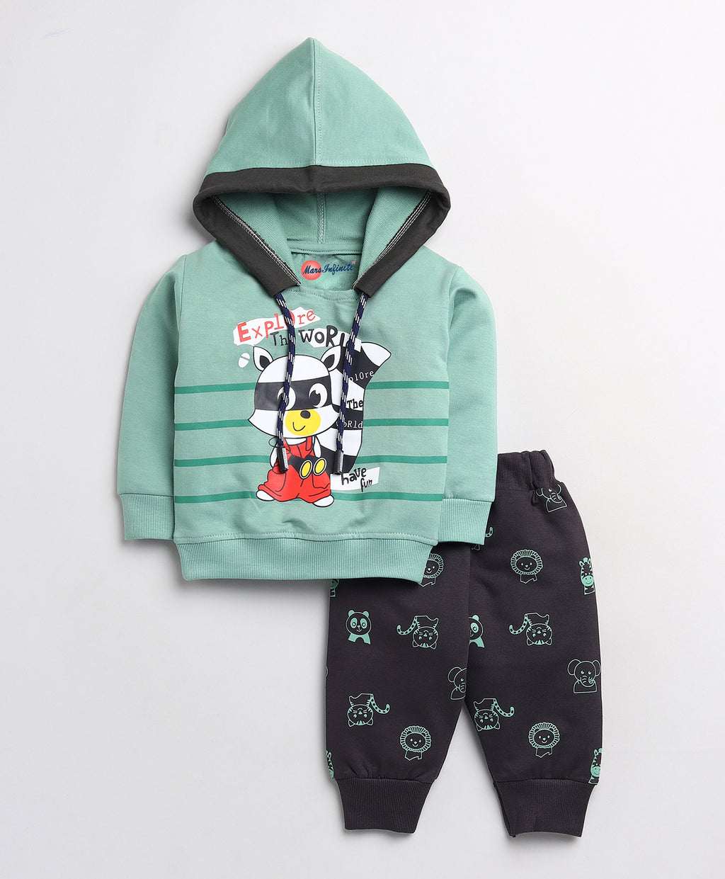 Mars Infiniti Boys & Girls Casual Sweatshirt Track Pants (Sea Green)
