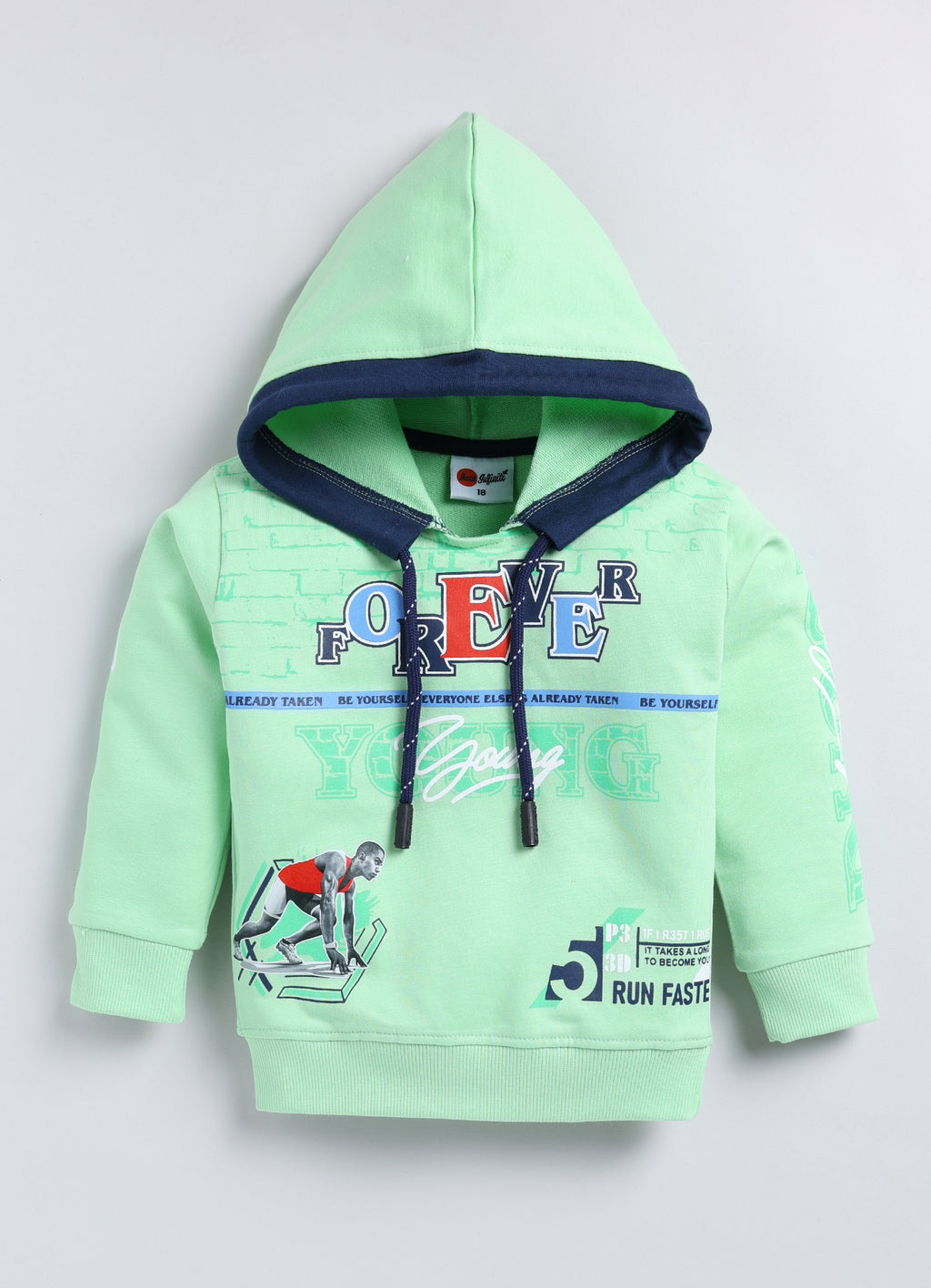 Mars Infiniti Boys & Girls Casual Sweatshirt Track Pants (Kiwi Green, Deep Blue)
