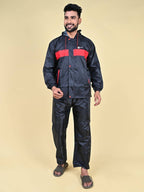 Mars Infiniti Solid Men and Women Rain Suit and Elastic Pant Set, Black, Pack of 1, Polyester Raincoat