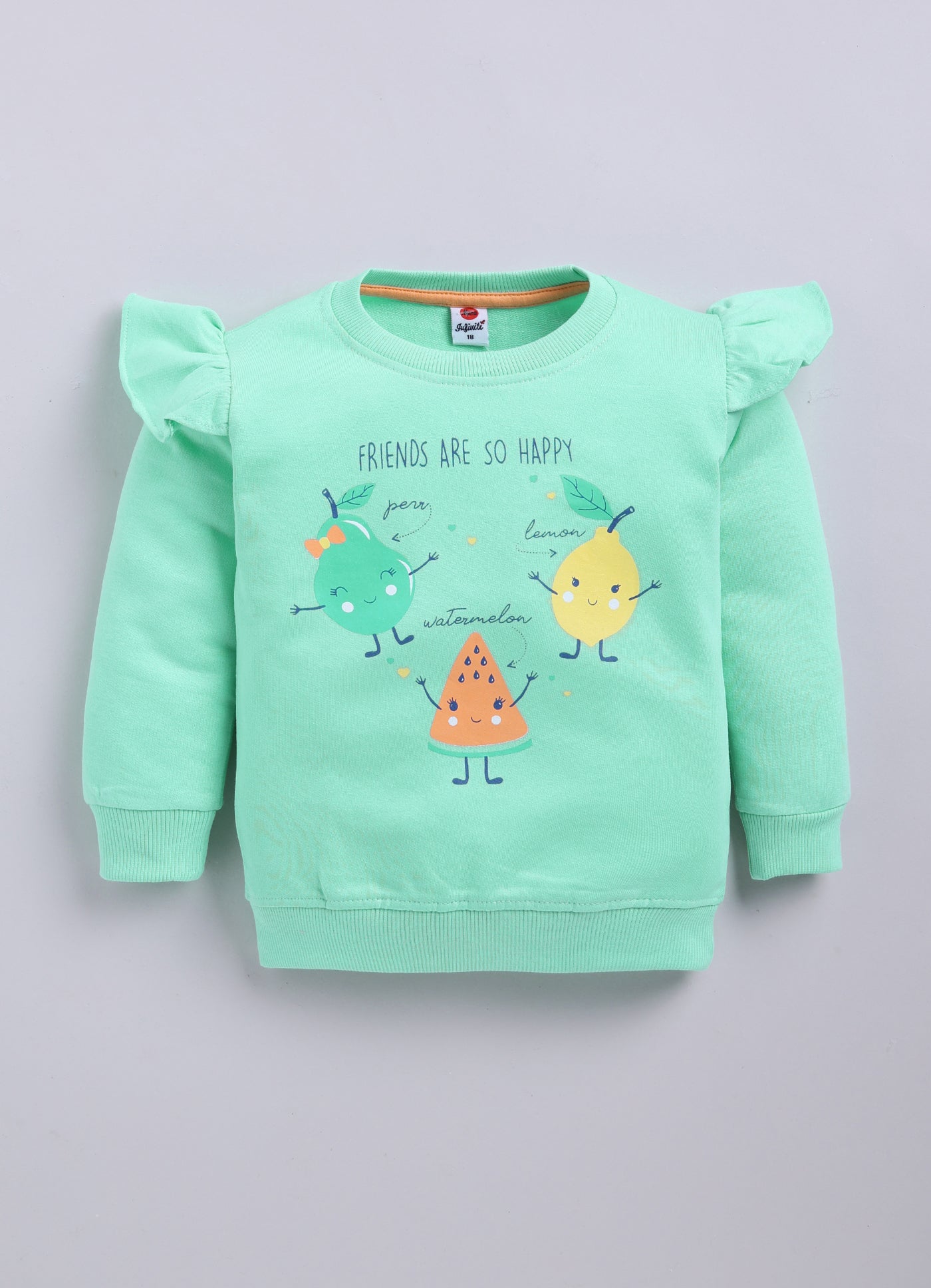 Mars Infiniti Girls Casual Sweatshirt and Track Pants (Light Green)
