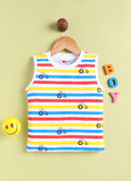 Mars Infiniti Blue Color Stylish Half T Shirt - Multicolor