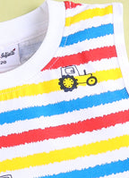 Mars Infiniti Blue Color Stylish Half T Shirt - Multicolor
