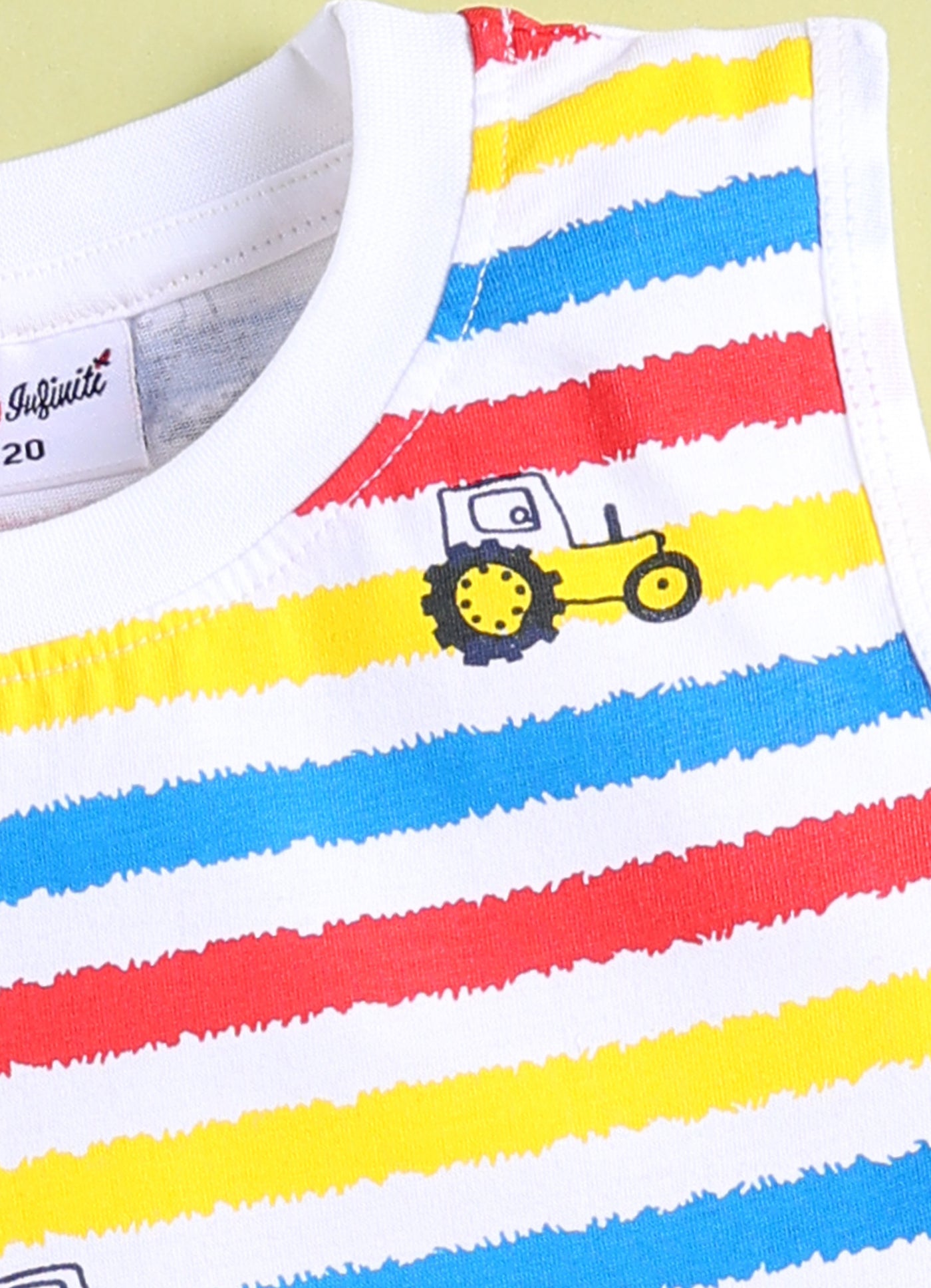 Mars Infiniti Blue Color Stylish Half T Shirt - Multicolor