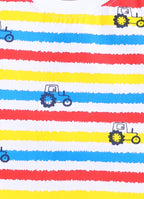 Mars Infiniti Blue Color Stylish Half T Shirt - Multicolor