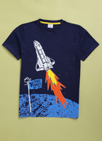 Mars Infiniti Boys Printed Pure Cotton Regular T Shirt - Pack of 2