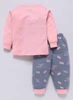 Mars Infiniti Boys Casual T-shirt Track Pants (Light Pink, Blue)