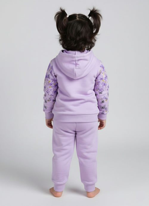 Mars Infiniti Girls Casual Hoodie and Track Pants for Winter (Pastel Purple)