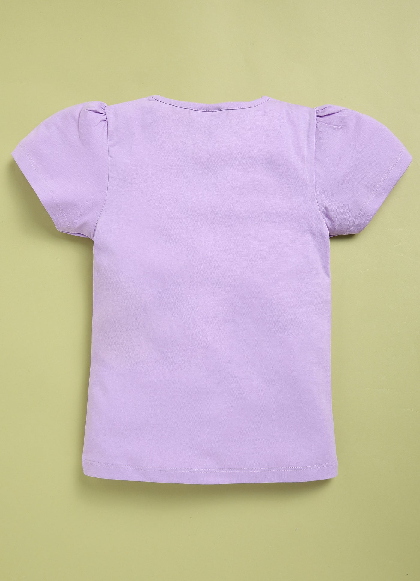 Mars Infiniti Girls Graphic Print Pure Cotton Regular T Shirt (Purple, Pack of 1)
