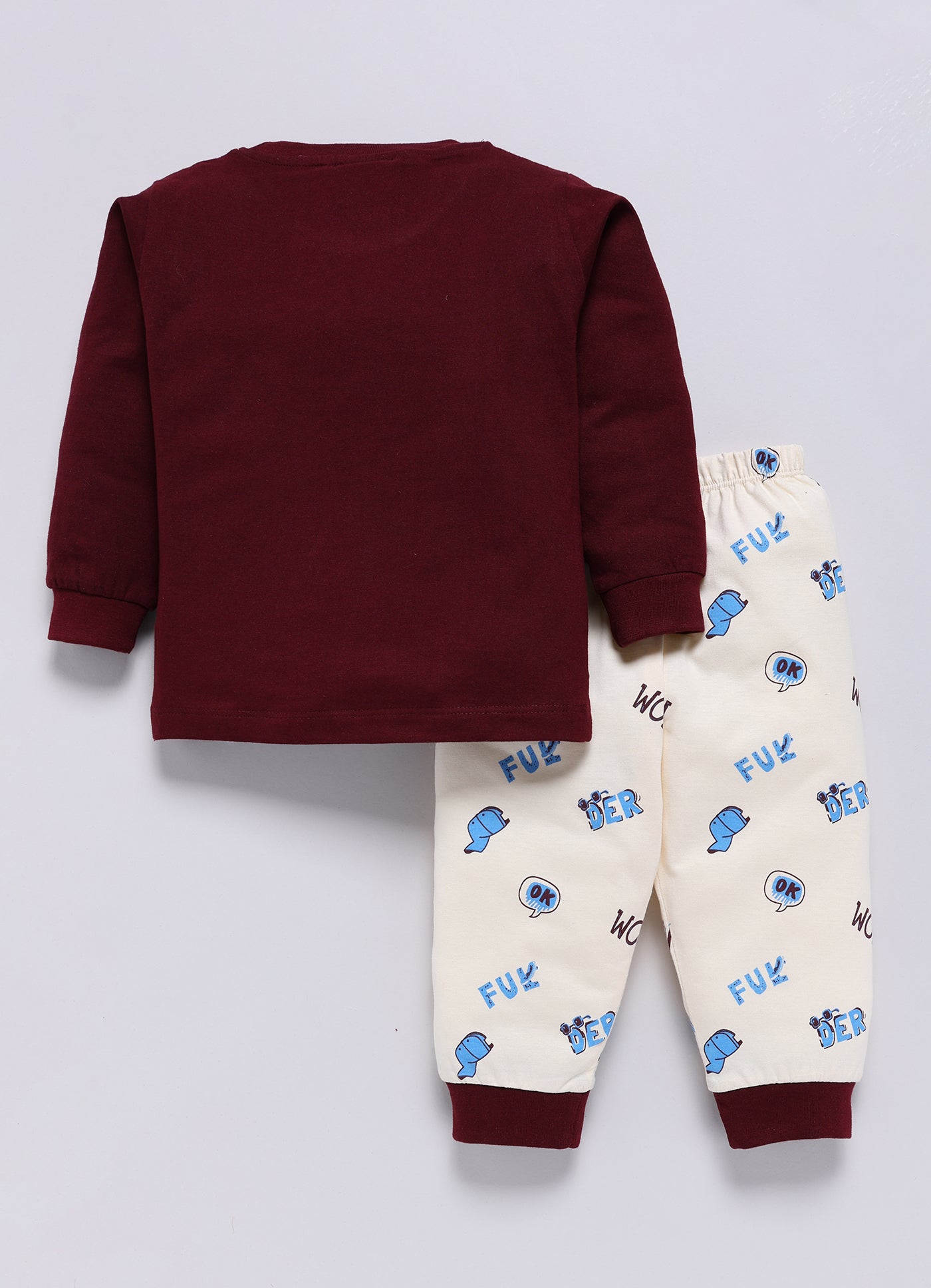 Mars Infiniti Boys Casual T-shirt Track Pants (Maroon)